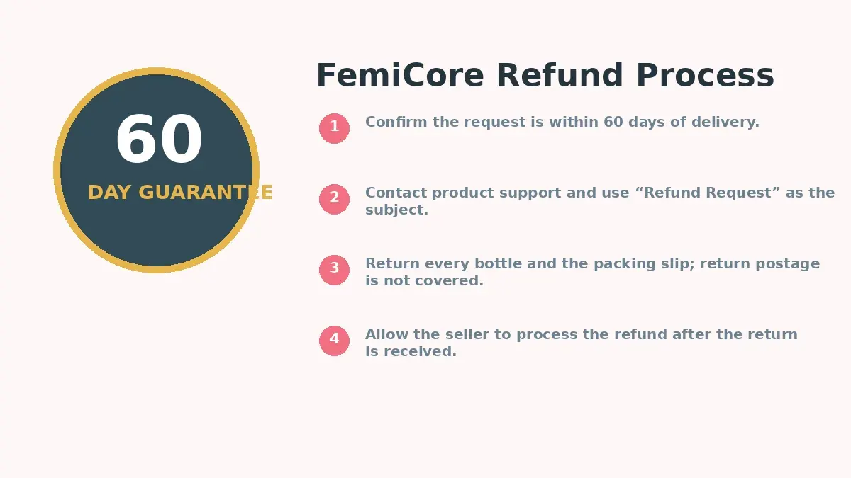 FemiCore 60-day refund process
